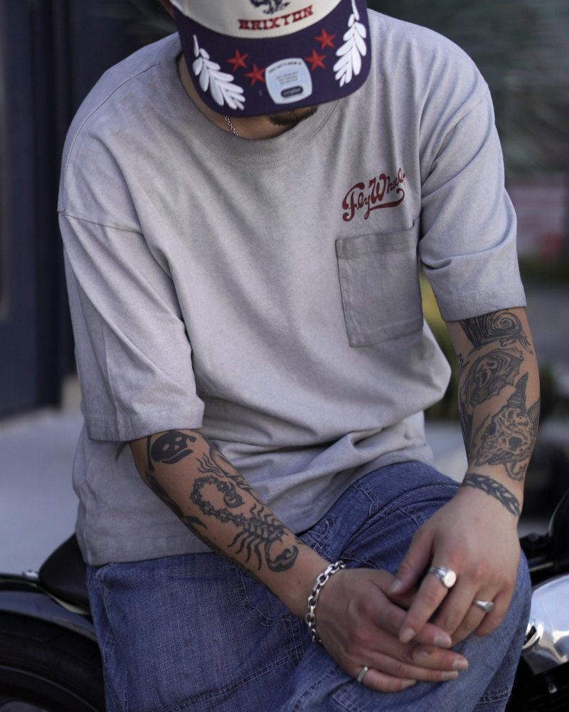画像1: BLUCO | Fly Wheels×BLUCO Pigment Pocket Tee 