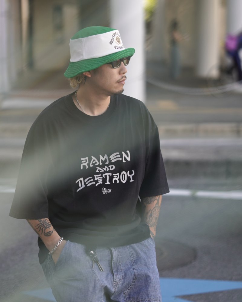 画像1: BLUCO | RAMEN&DESTROY×BLUCO Pigment Over Tee 