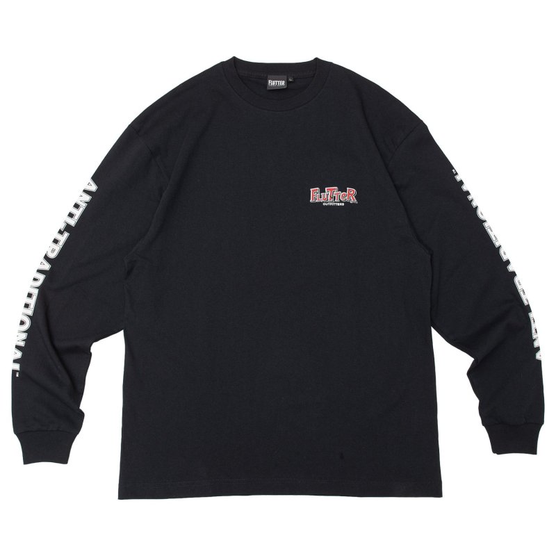 画像2: FLUTTER (フラッター) | Oval Logo L/S tee  (2)