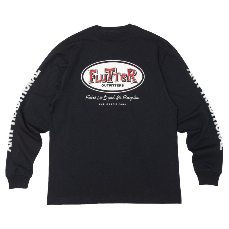 画像1: FLUTTER (フラッター) | Oval Logo L/S tee  (1)