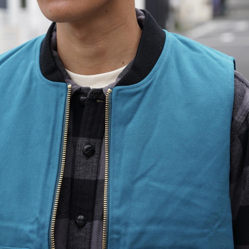 画像3: BLUCO | RIB COLLAR DUCK VEST  (3)
