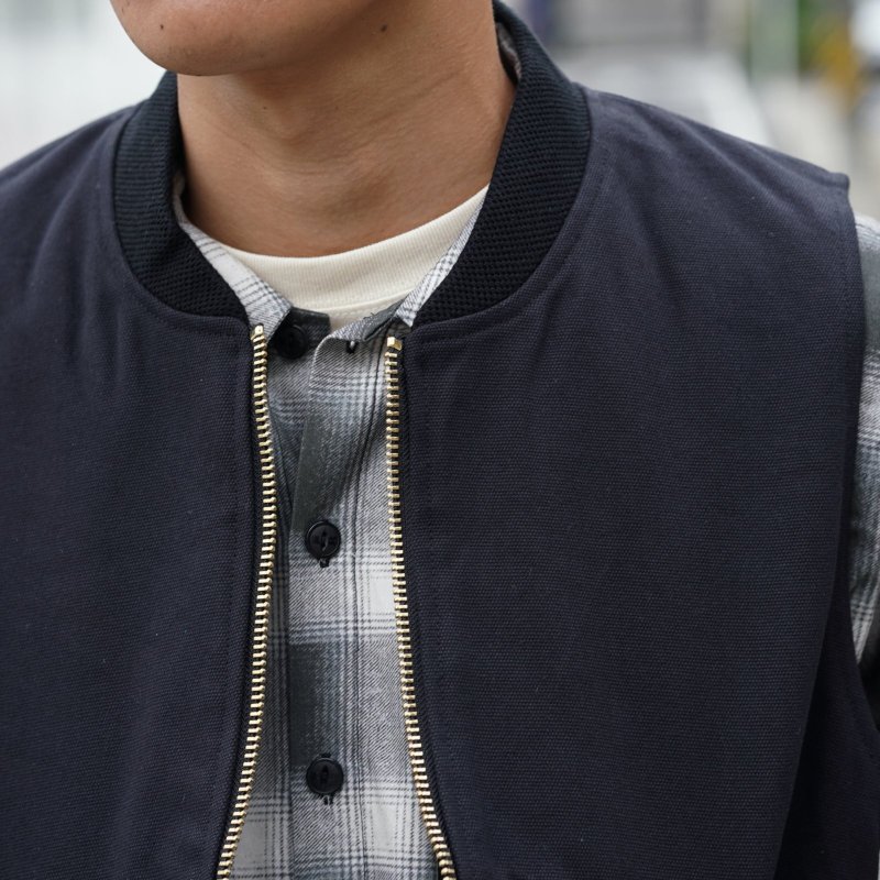 画像3: BLUCO | RIB COLLAR DUCK VEST  (3)