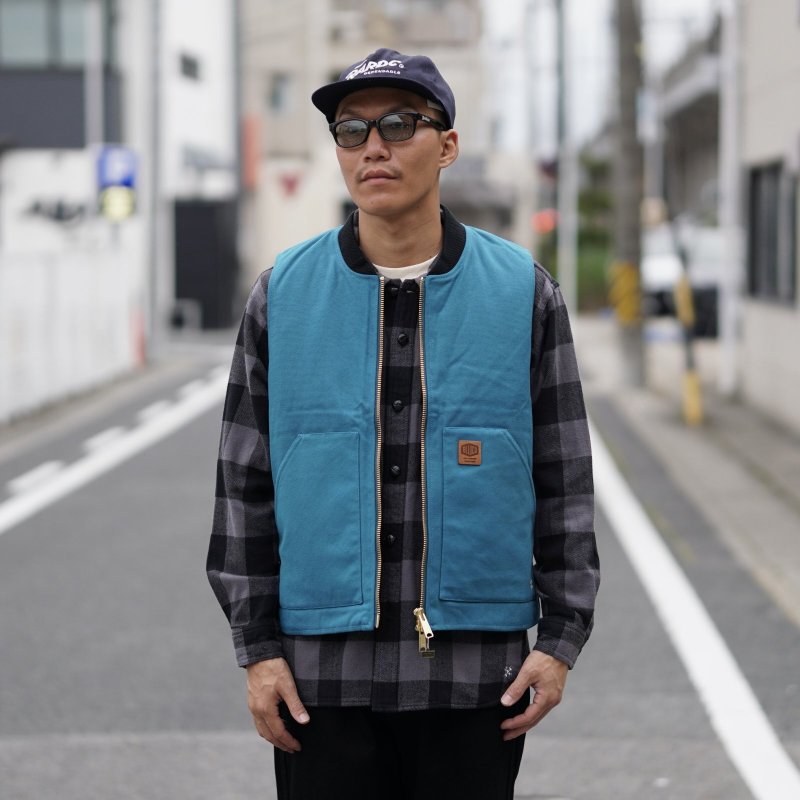 画像1: BLUCO | RIB COLLAR DUCK VEST  (1)