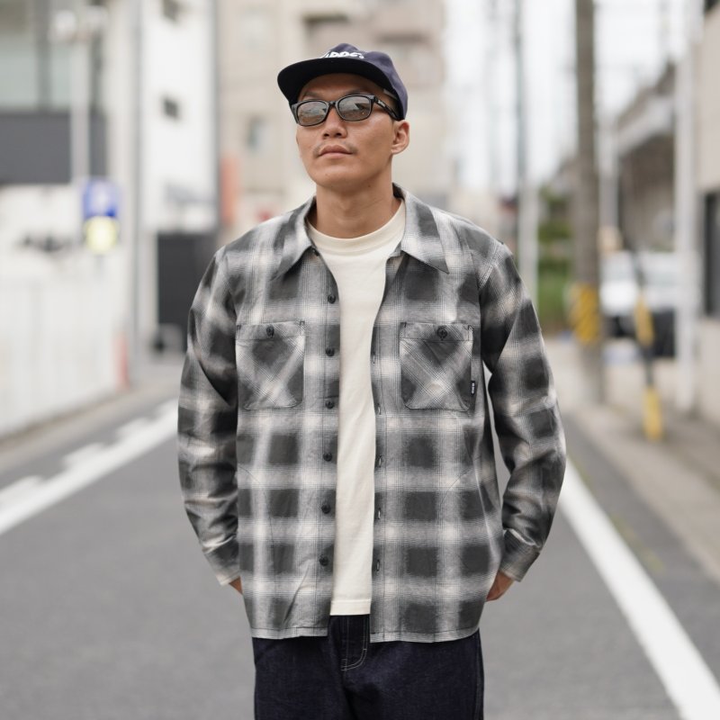 画像1: BLUCO | PRINT FLANNEL CHECK SHIRT  (1)