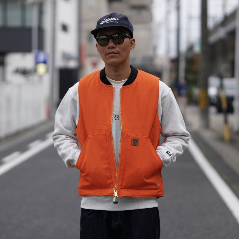 画像1: BLUCO | RIB COLLAR DUCK VEST  (1)