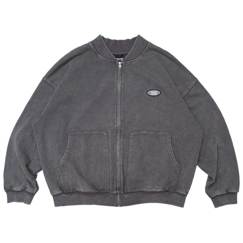 画像1: FLUTTER | 10oz Sweat Zip Cardigan  (1)