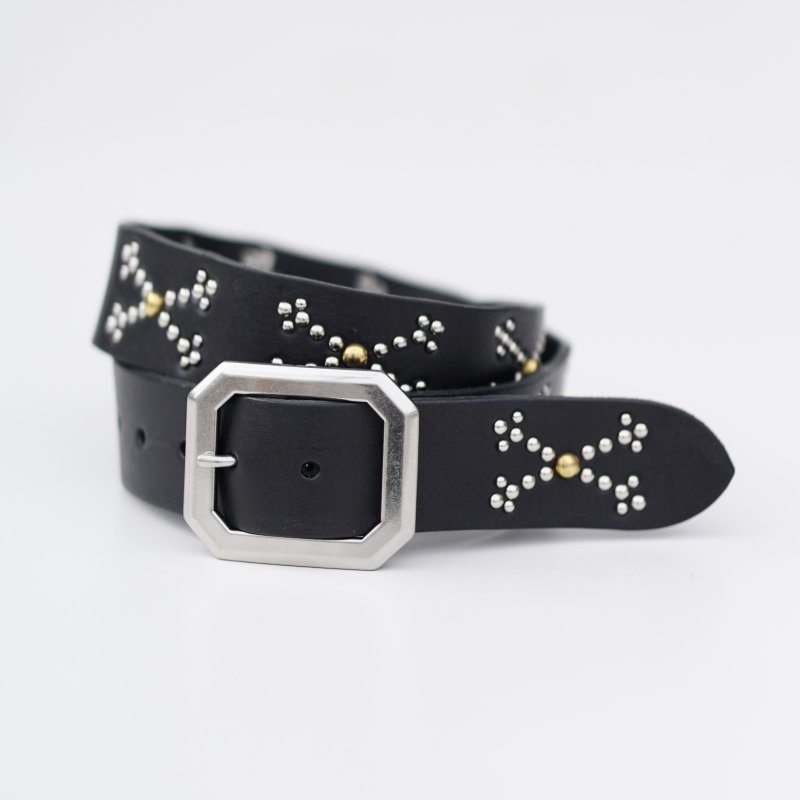 画像1: Hoodlum | CROSS BONE STUDS BELT  (1)