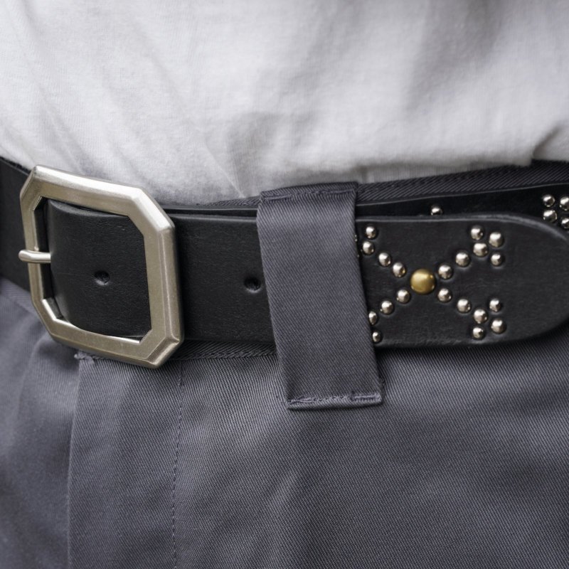 画像11: Hoodlum | CROSS BONE STUDS BELT  (11)