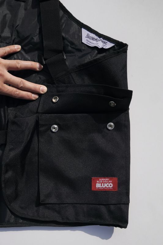 BLUCO/ブルコ UTILITY VEST Solid black | signalstationpizza.com