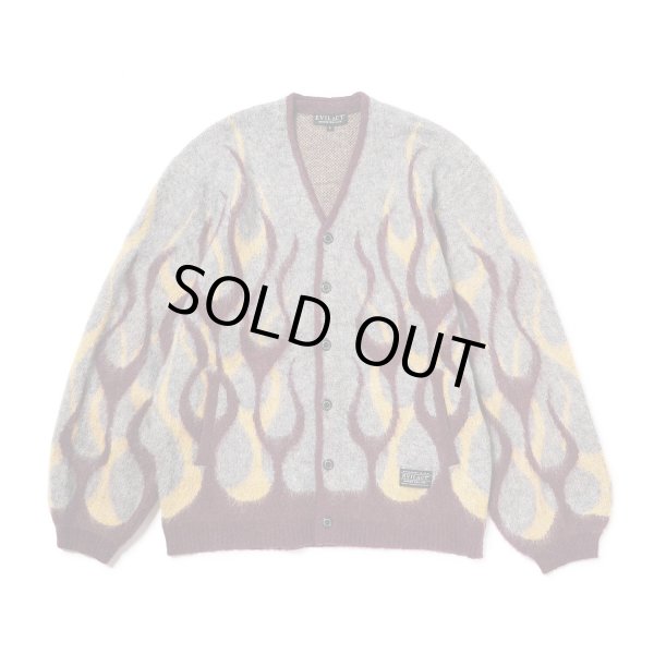 画像1: EVILACT (イーヴルアクト) | FLAMES MOHAIR CARDIGAN  (1)