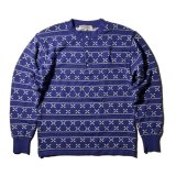 画像: DAZZLESUGAR (ダズルシュガー) | Jacquard Henley L/S tee 