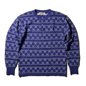 画像: DAZZLESUGAR (ダズルシュガー) | Jacquard Henley L/S tee 