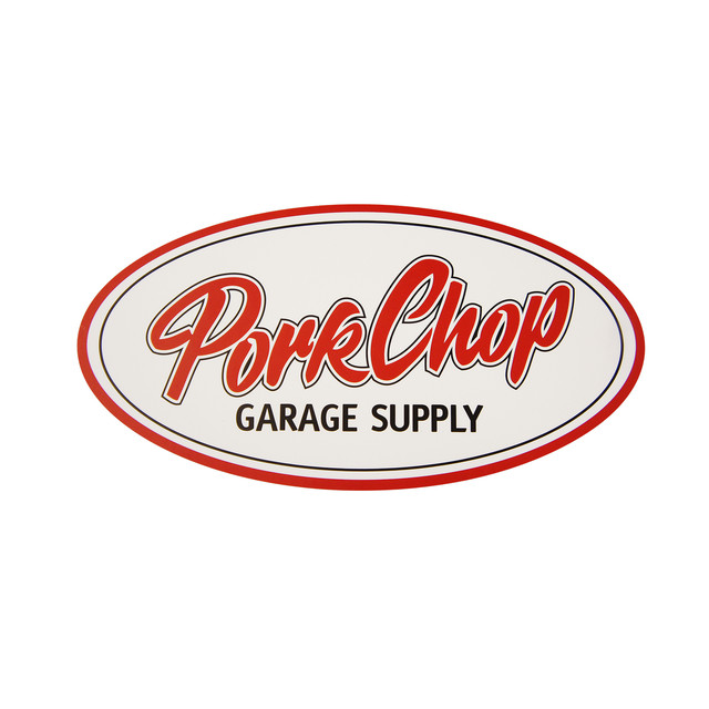 画像1: PORKCHOP GARAGE SUPPLY (ポークチョップガレージサプライ) PORKCHOP OVAL STICKER / LARGE  (1)