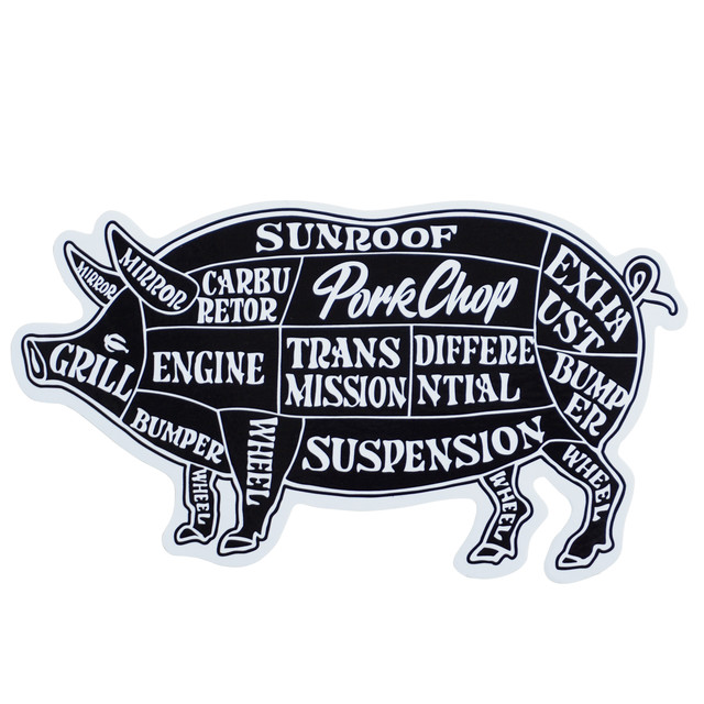 画像1: PORKCHOP GARAGE SUPPLY (ポークチョップガレージサプライ) PORK STICKER  (1)