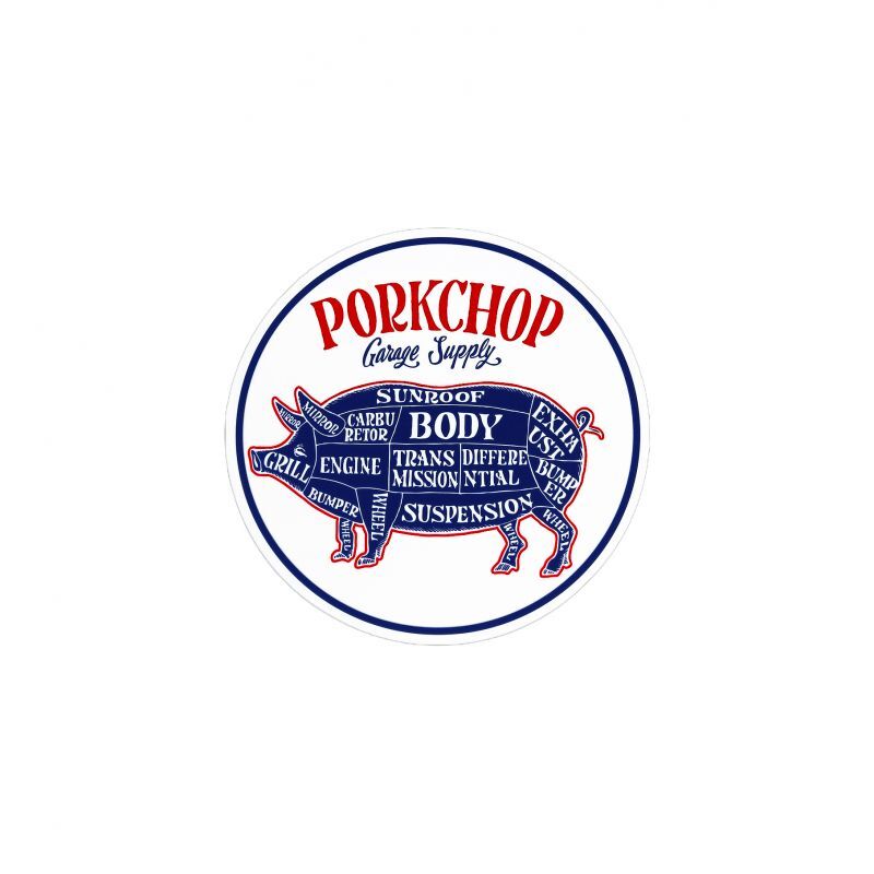 画像1: PORKCHOP GARAGE SUPPLY (ポークチョップガレージサプライ) PORKCHOP CIRCLE STICKER  (1)