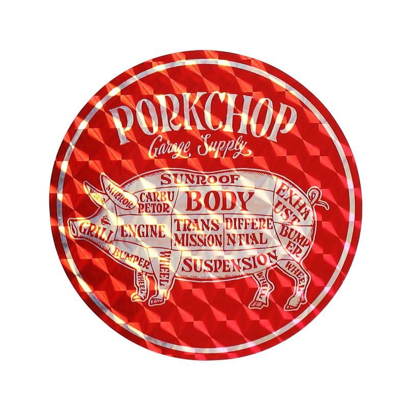 画像1: PORKCHOP GARAGE SUPPLY | HOLOGRAM CIRCLE STICKER  (1)