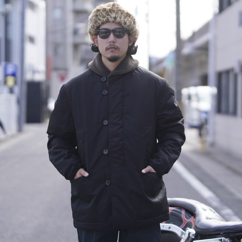 UNCROWD◇コート/XL/コットン/BLK/UC-114-022/JEEP COAT-