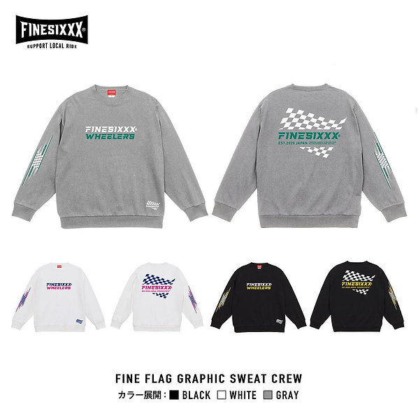 画像: FINESIXXX (ファインシックス) | FINE-FLAG GRAPHIC CREW NECK SWEAT 