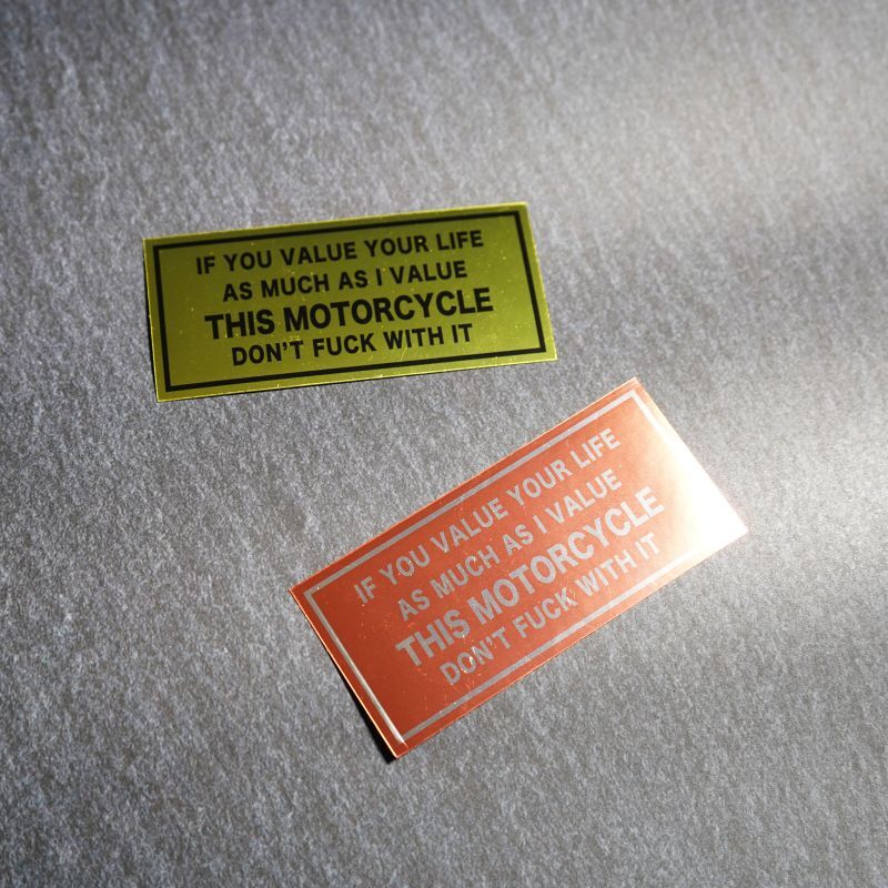 画像2: EVILACT (イーヴルアクト) DON'T... THIS MOTORCYCLE sticker  (2)