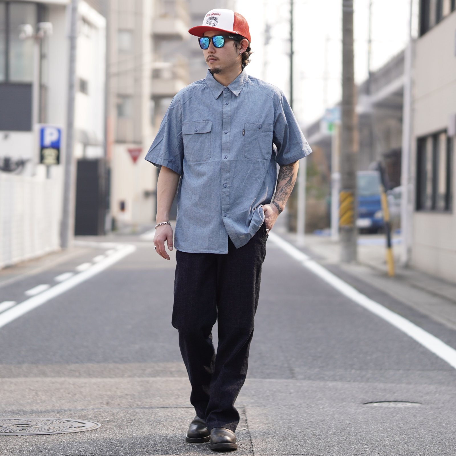 画像5: BLUCO (ブルコ) | CHAMBRAY WORK SHIRT S/S  (5)