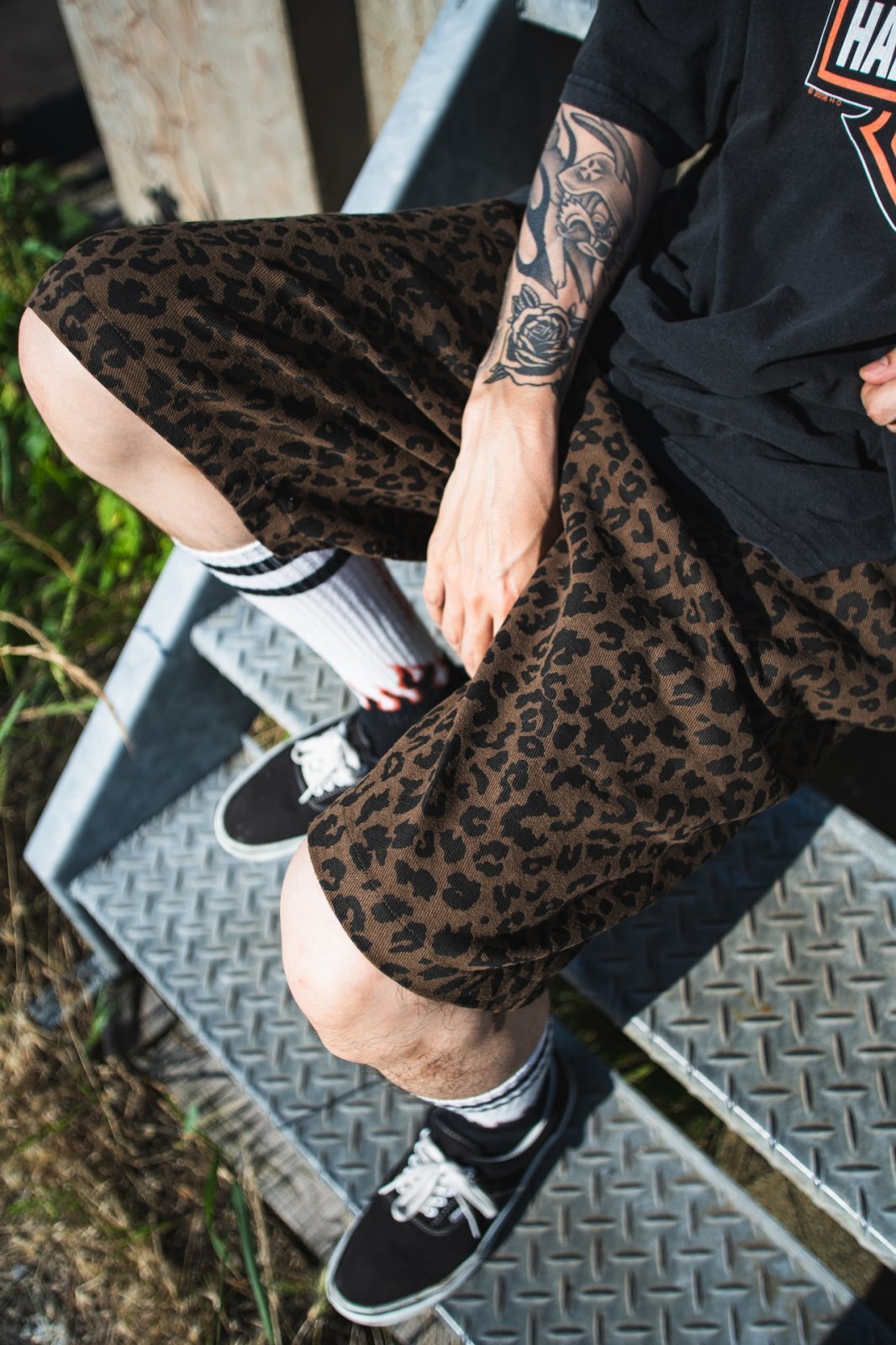 画像: FLUTTER (フラッター) | The Holiday - Comfy fit- Leopard Cotton Twill Short Easy Pants 