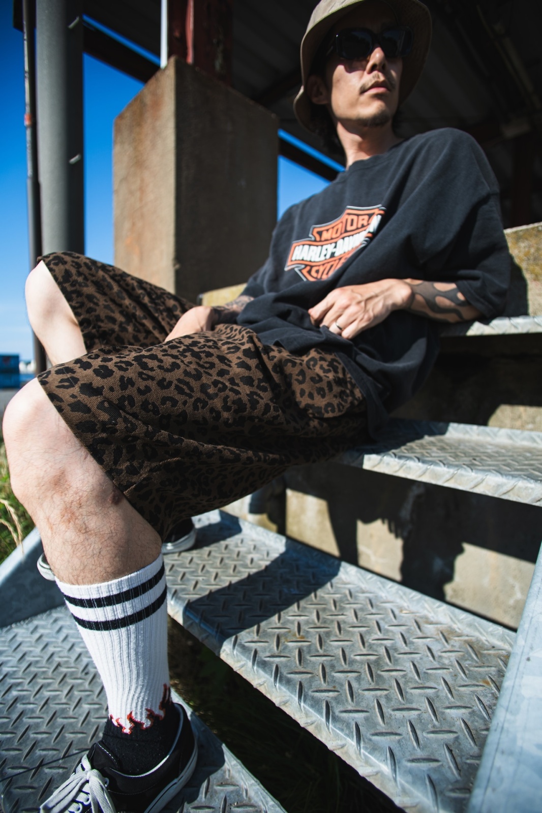 画像: FLUTTER (フラッター) | The Holiday - Comfy fit- Leopard Cotton Twill Short Easy Pants 