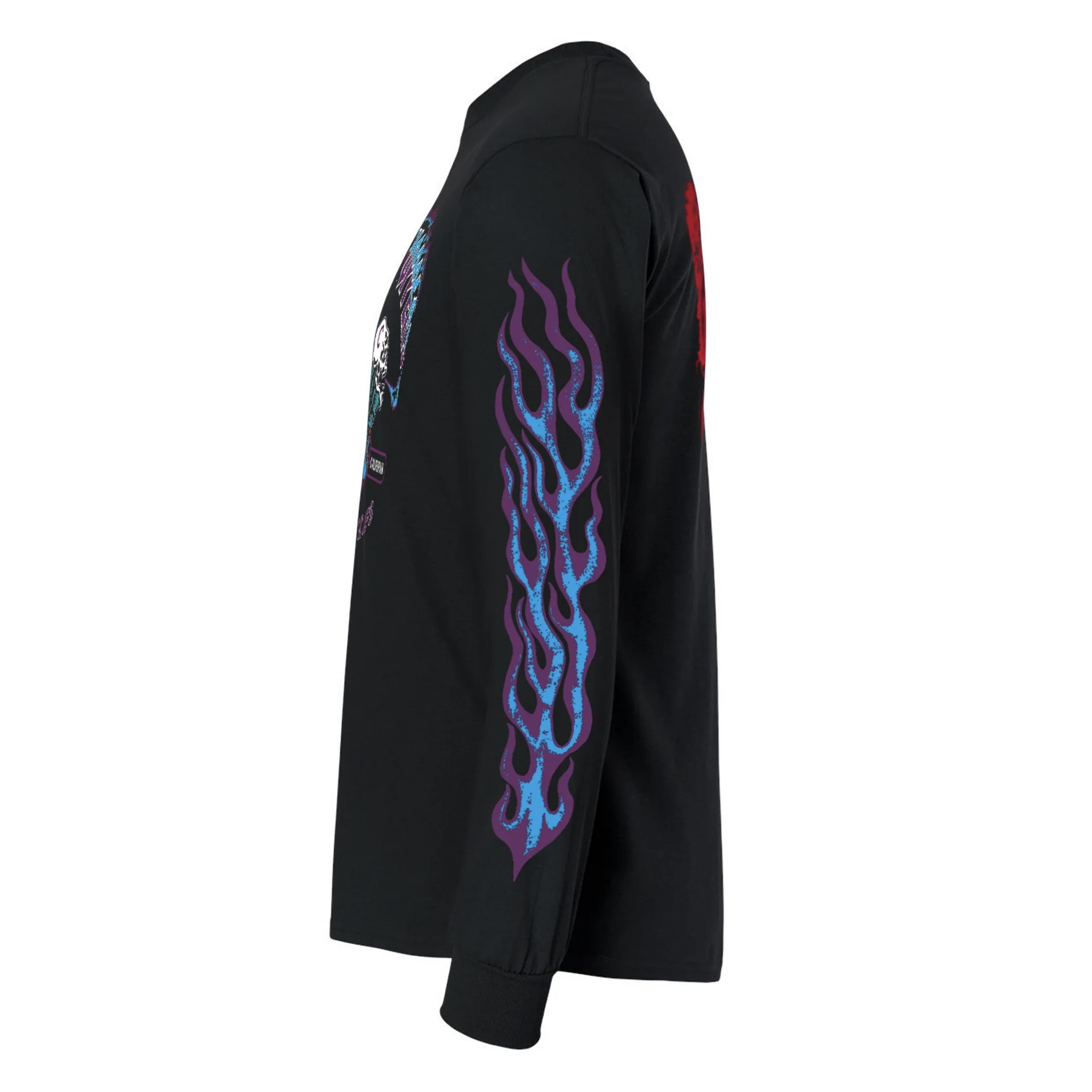 画像2: FRISCO CHOPPERS | FLAMING SKULL L/S TEE  (2)