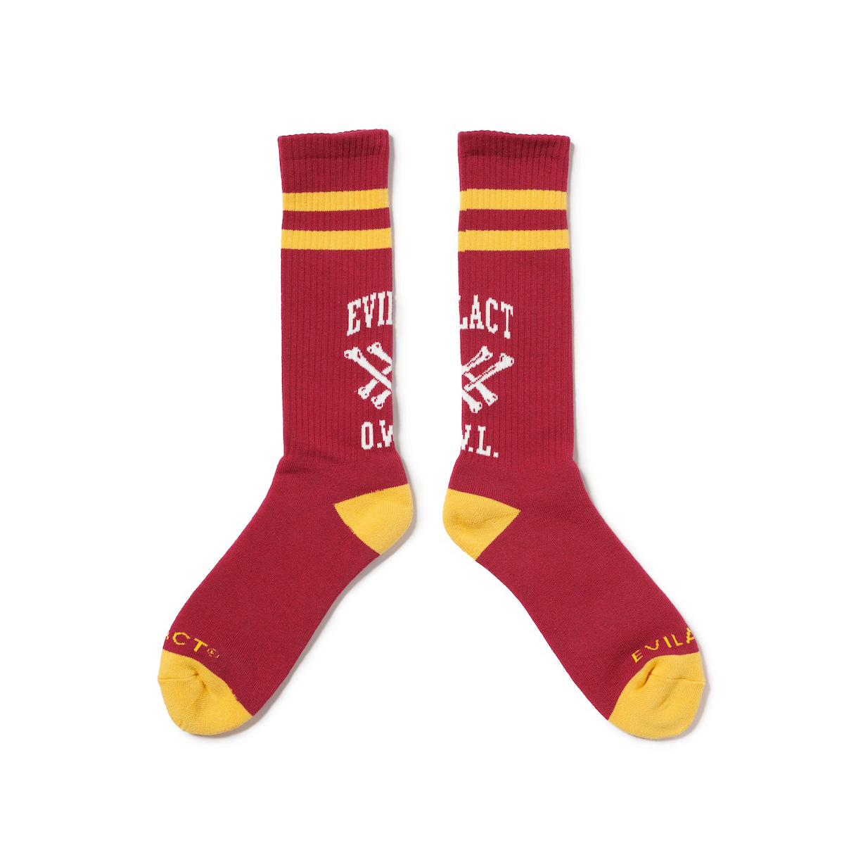画像1: EVILACT (イーヴルアクト) | CROSS BONE SOCKS  (1)