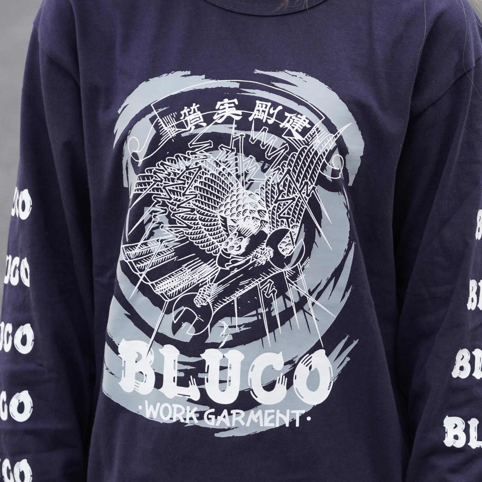 画像6: BLUCO (ブルコ) | HEAVY DRY COTTON PRINT L/S TEE -Artwork by 遊鷹-  (6)