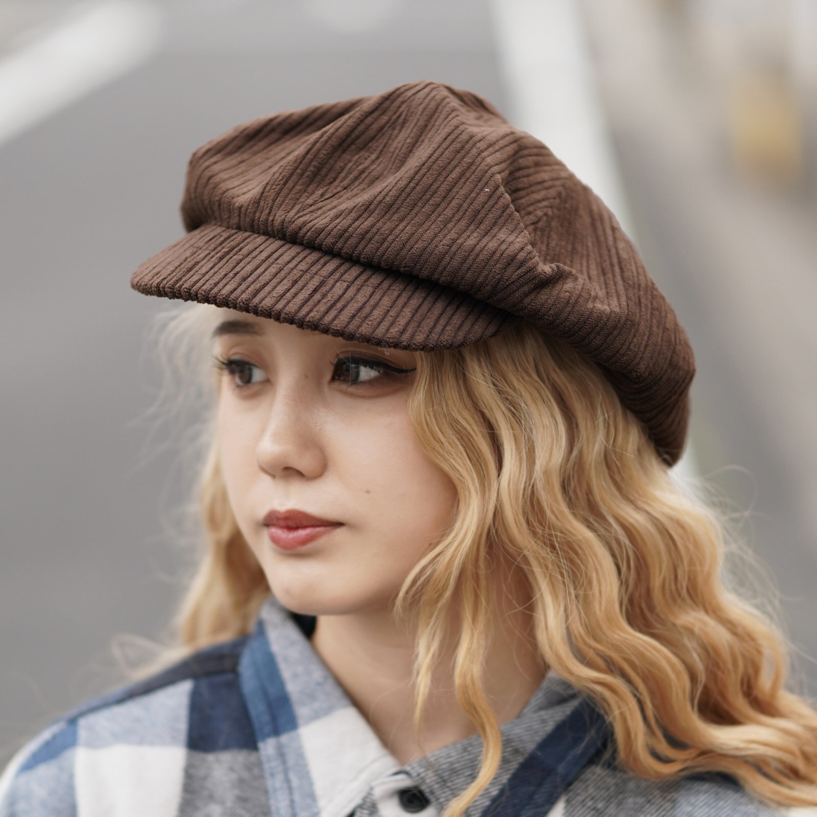 CORDUROY NEWSBOY CAP XL ブラウン Corduroy Newsboy Cap - Brown – Jaxon & James