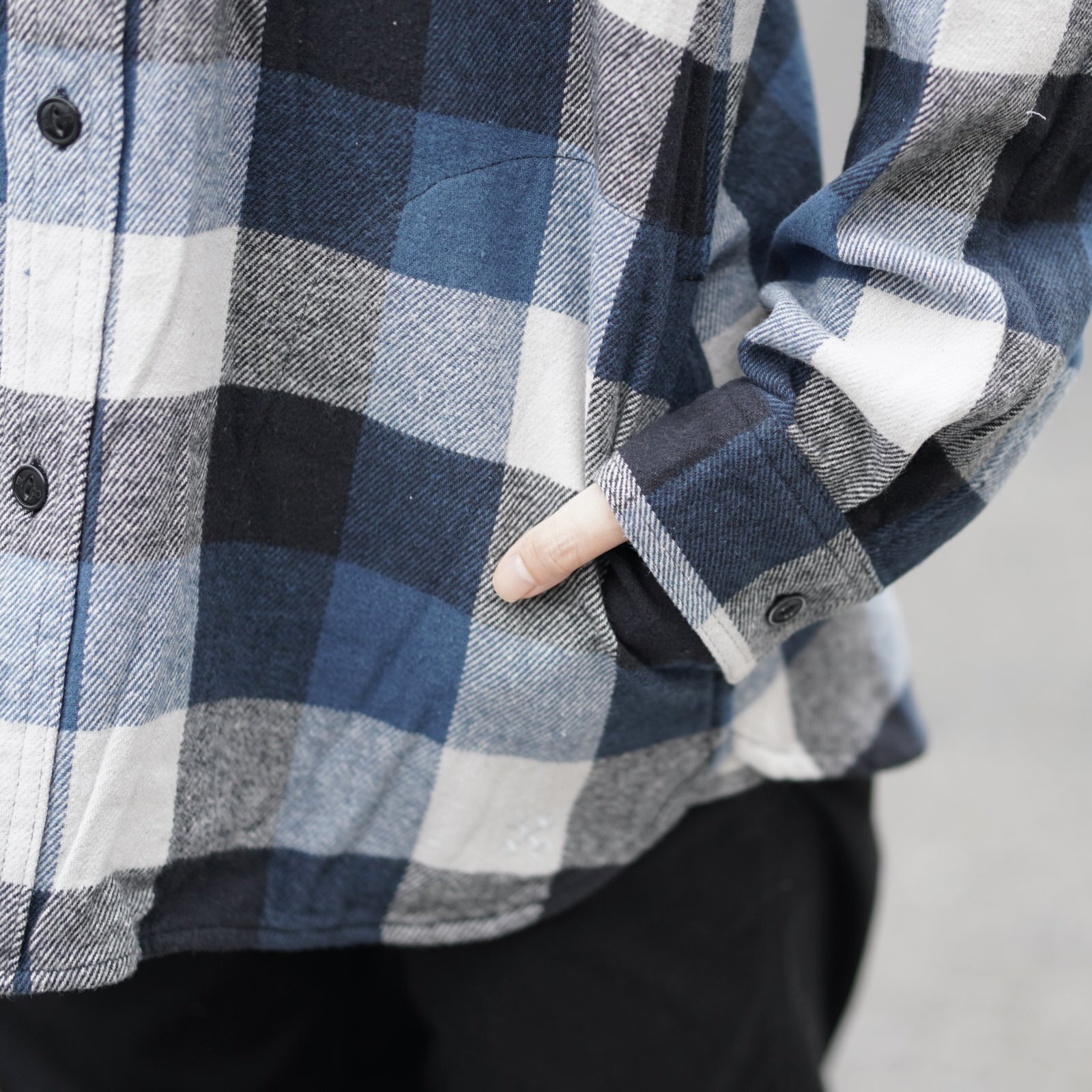 BLUCO (ブルコ) | BUFFALO CHECK FLANNEL SHIRT [NAVY] | 通販