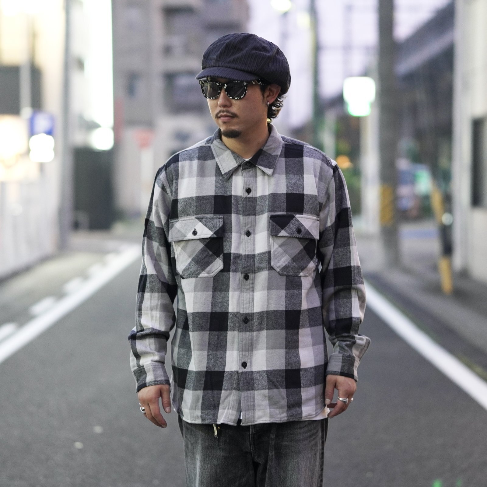BLUCO (ブルコ) | BUFFALO CHECK FLANNEL SHIRT [BLACK] | 通販