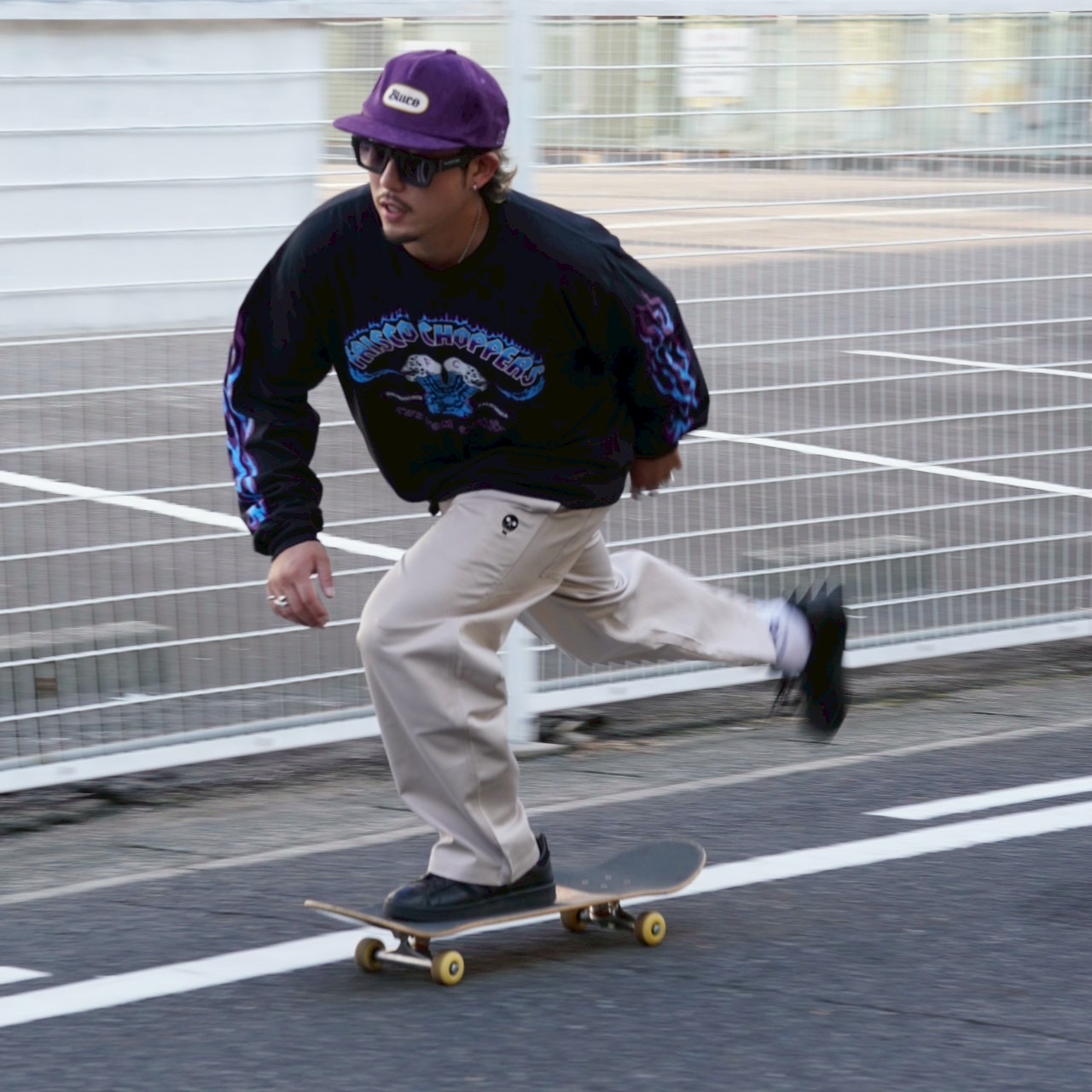 画像4: FRISCO CHOPPERS | FLAMING SKULL L/S TEE  (4)