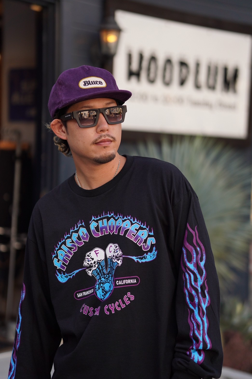 画像: FRISCO CHOPPERS | FLAMING SKULL L/S TEE 