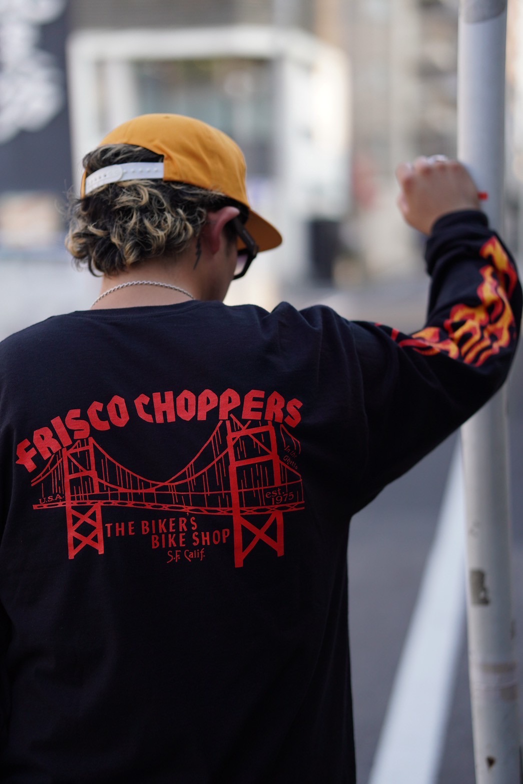画像: FRISCO CHOPPERS | FLAMING SKULL L/S TEE 
