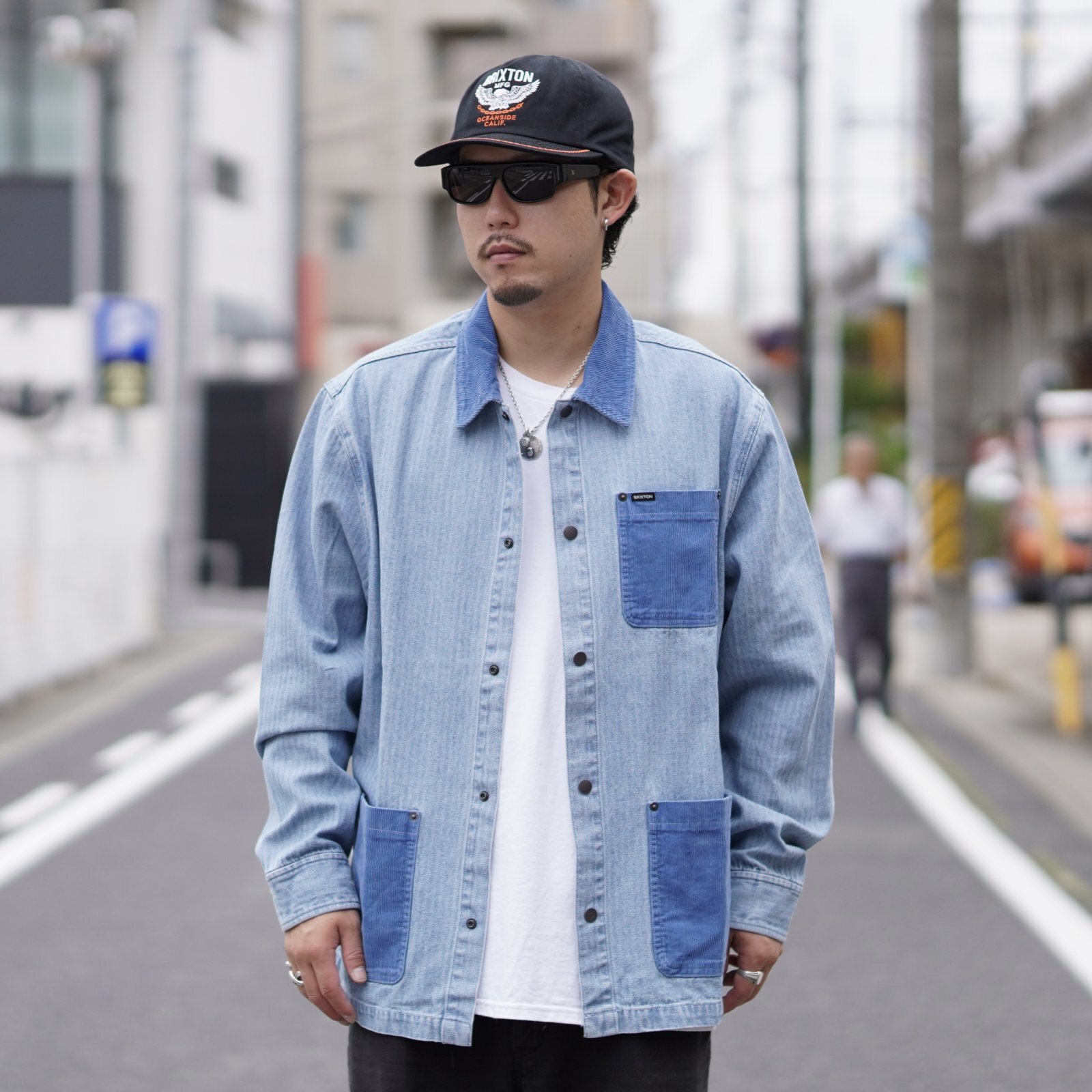 画像1: BRIXTON (ブリクストン) | HERRINGBONE LW CHORE COAT  (1)