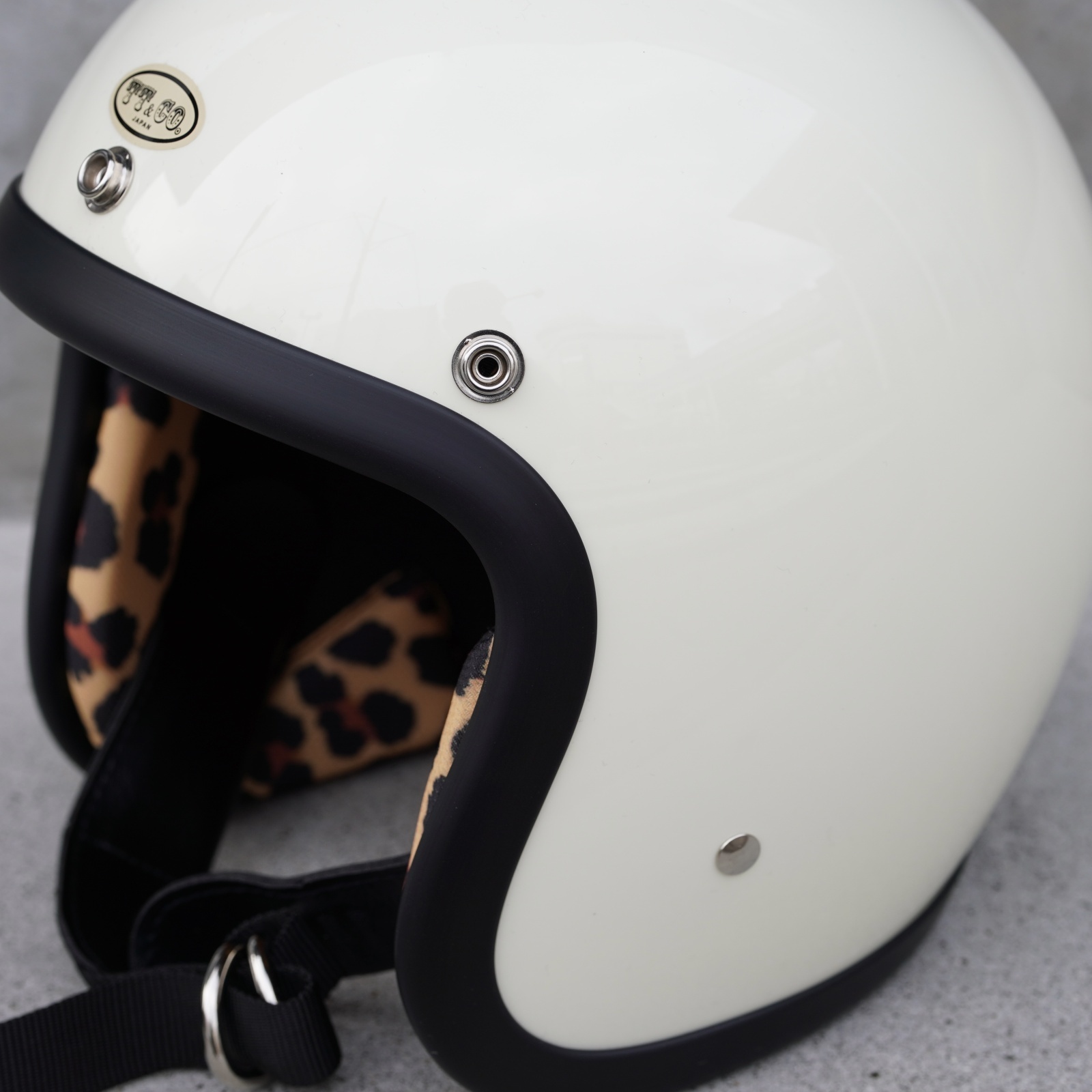画像4: TT&CO. (ティーティーアンドカンパニー) | 500-TX DILECT INTERIOR LEOPARD JET HELMET ヘルメット  (4)