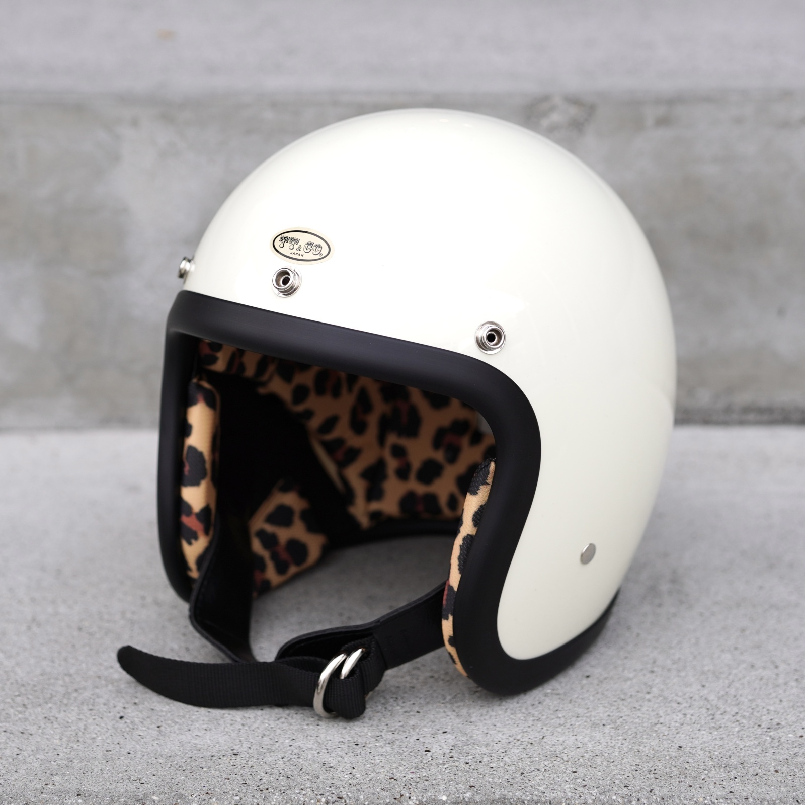画像1: TT&CO. (ティーティーアンドカンパニー) | 500-TX DILECT INTERIOR LEOPARD JET HELMET ヘルメット  (1)