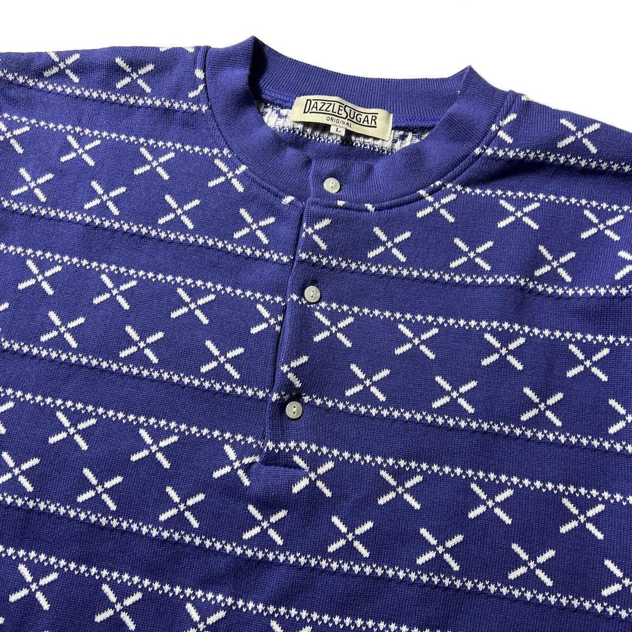 画像3: DAZZLESUGAR (ダズルシュガー) | Jacquard Henley L/S tee  (3)