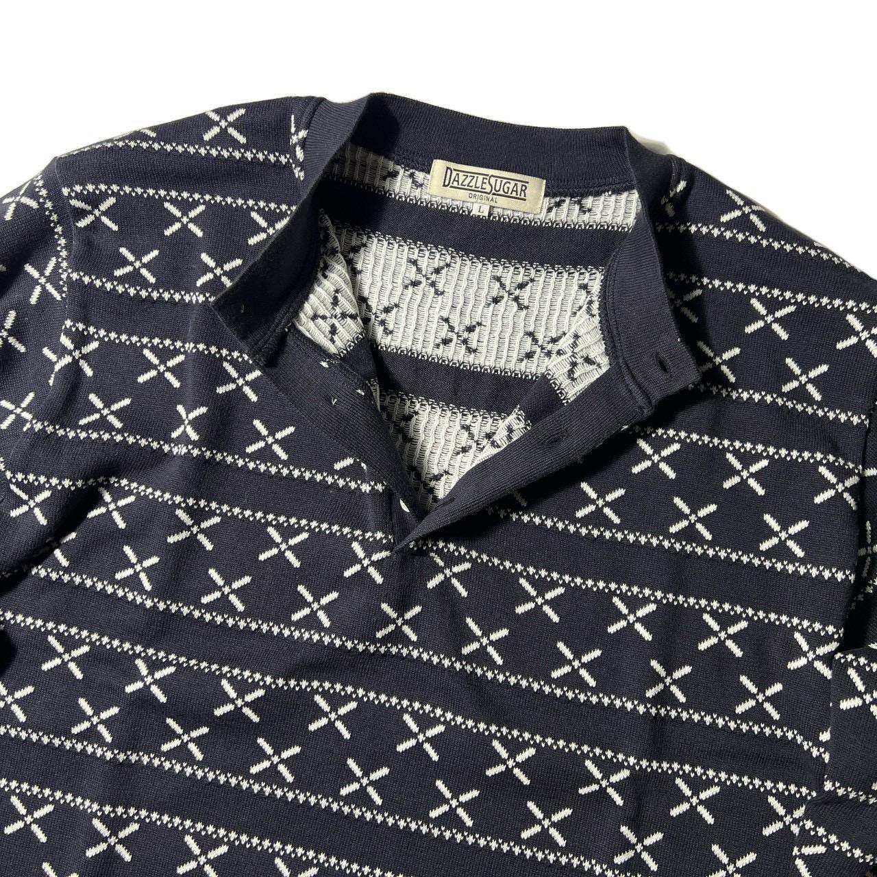 画像4: DAZZLESUGAR (ダズルシュガー) | Jacquard Henley L/S tee  (4)