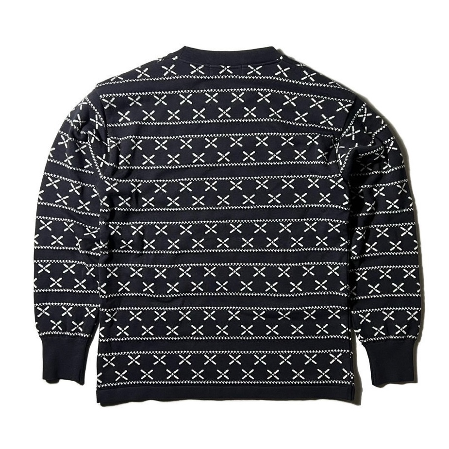 画像2: DAZZLESUGAR (ダズルシュガー) | Jacquard Henley L/S tee  (2)