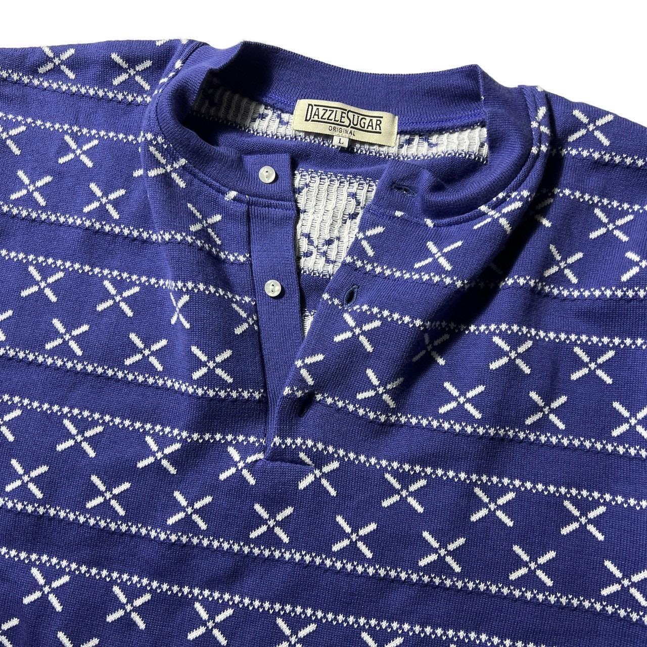 画像4: DAZZLESUGAR (ダズルシュガー) | Jacquard Henley L/S tee  (4)
