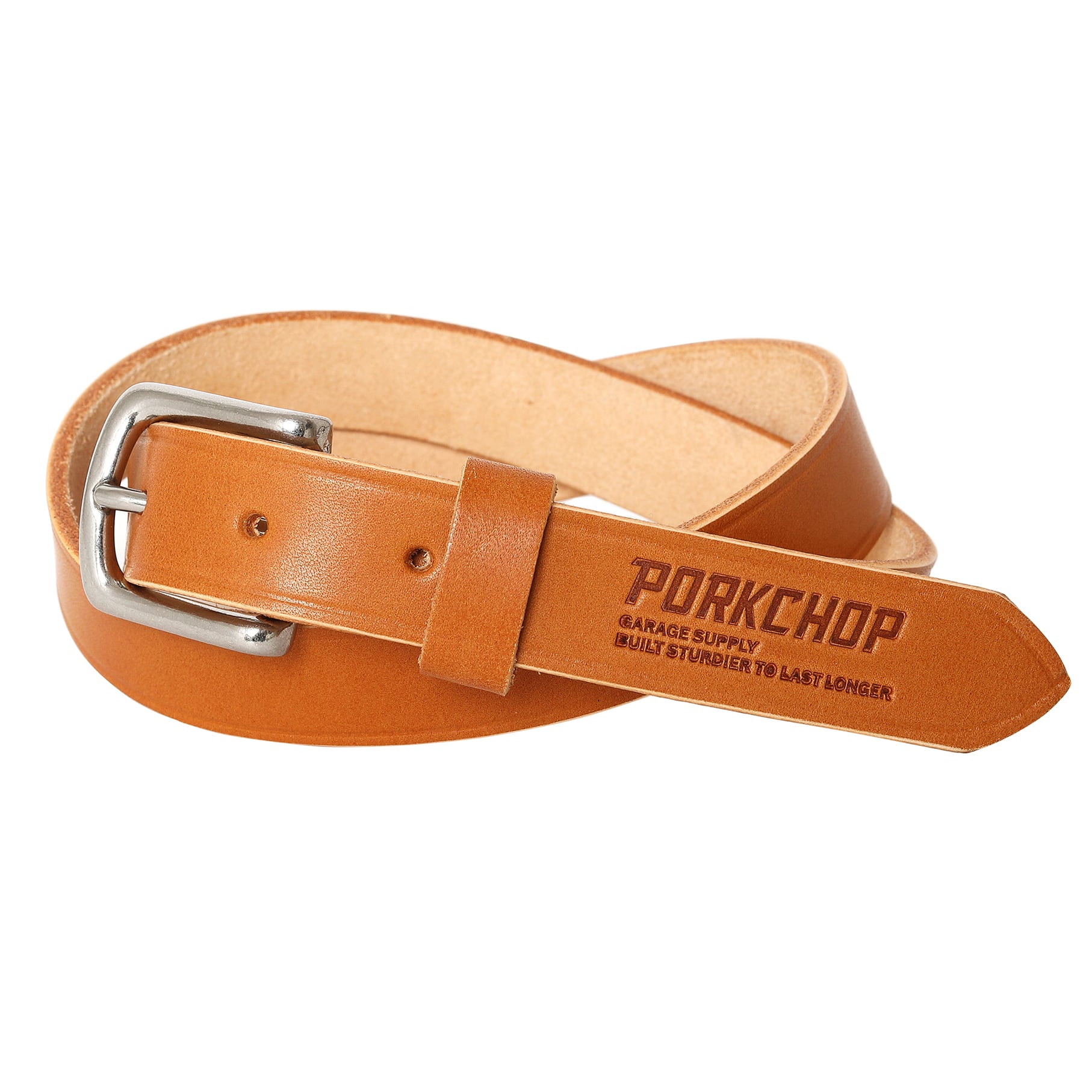 画像1: PORKCHOP GARAGE SUPPLY | LEATHER BELT 01  (1)