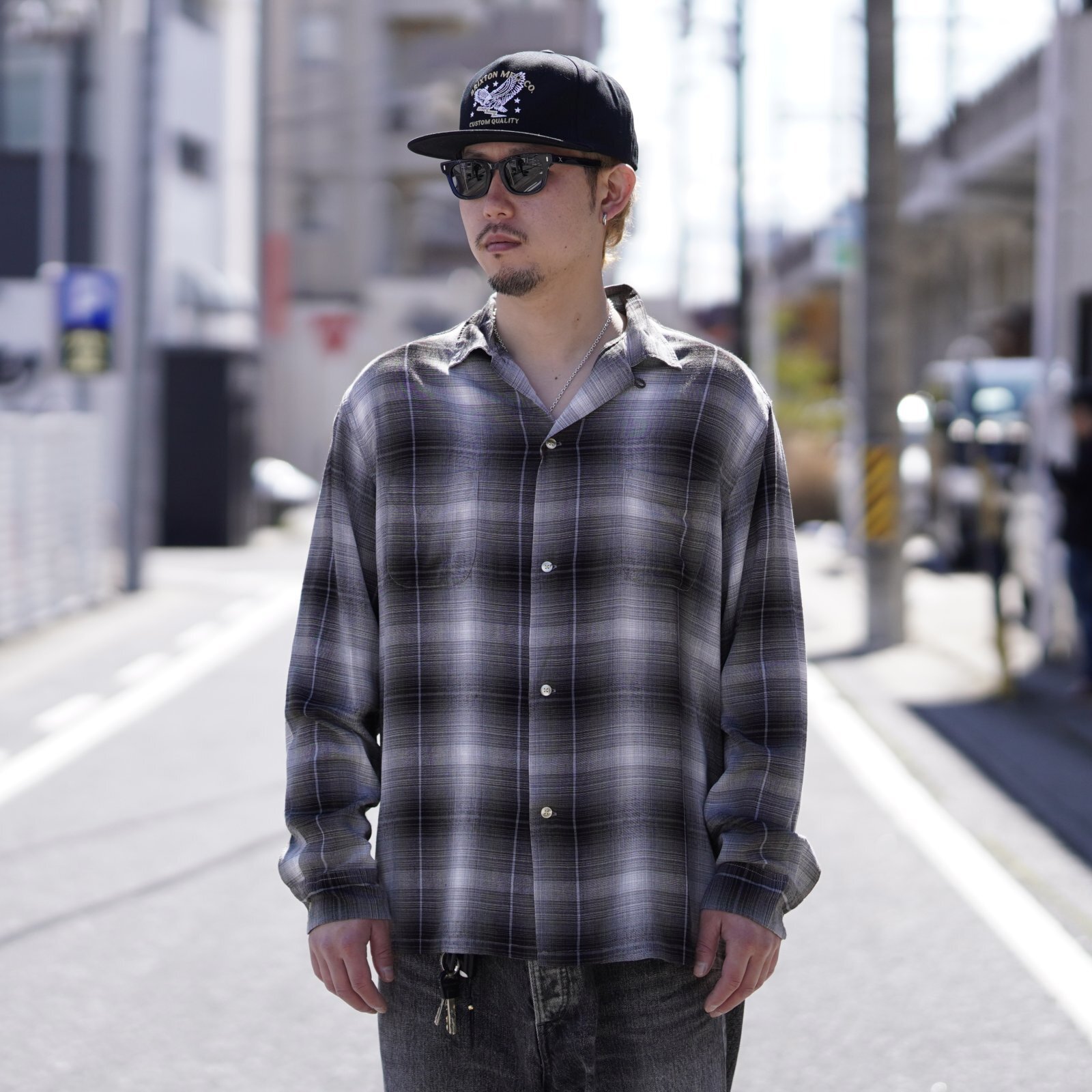 画像1: TOWNCRAFT | 60S OMBRE LOOP COLLAR SHIRTS  (1)