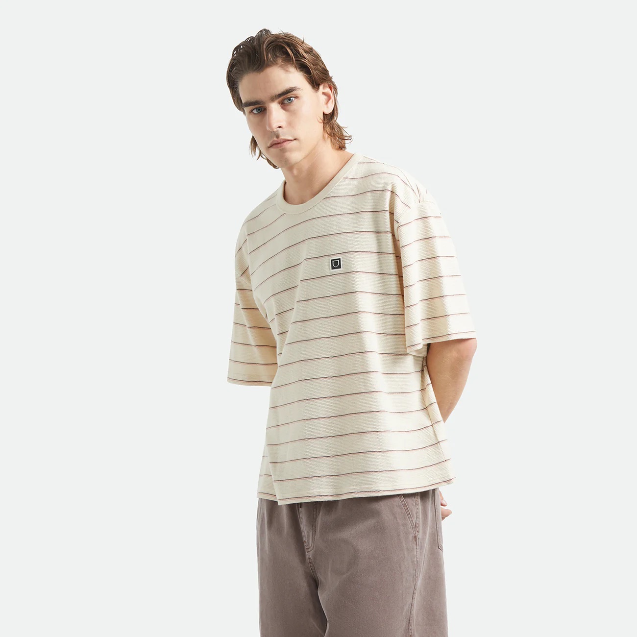 画像5: BRIXTON (ブリクストン) | SHIELD PIQUE S/S BOXY KNIT TEE  (5)